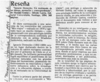 Ignacio Demeyko, un testimonio de su tiempo, memorias y correspondencia  [artículo] E .U.