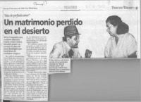Un Matrimonio perdido en el desierto  [artículo].