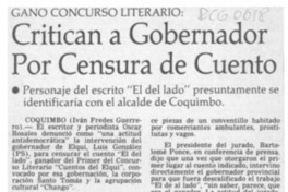 Critican a gobernador por censura de cuento  [artículo] Iván Fredes Guerrero.