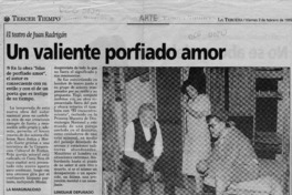 Un valiente porfiado amor  [artículo] Yolanda Montecinos.