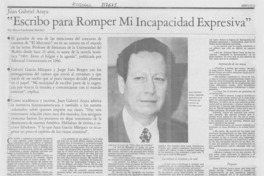 "Escribo para romper mi incapacidad expresiva"