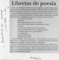 Libretas de poesía  [artículo].