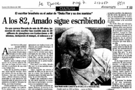 A los 82, Amado sigue escribiendo  [artículo] Ian Simpson.