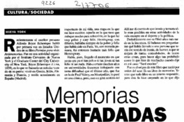 Memorias desenfadadas  [artículo] N. K. I.