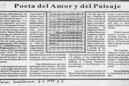 Poeta del amor y del paisaje  [artículo].