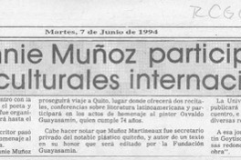 Poeta Ronnie Muñoz participará en jornadas culturales internacionales  [artículo]