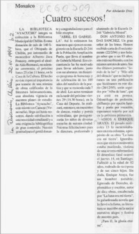 Cuatro sucesos  [artículo] Abelardo Troy