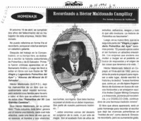 Recordando a Héctor Maldonado Campillay  [artículo] Aminda Aravena de Maldonado.