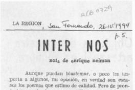 Inter Nos  [artículo] Enrique Neiman.