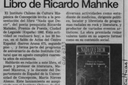 Libro de Ricardo Mahnke  [artículo].