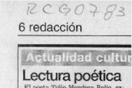 Lectura poética  [artículo].