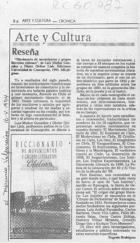 Reseña  [artículo] Eugenio Rodríguez.