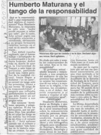 Humberto Maturana y el tango de la responsabilidad  [artículo].