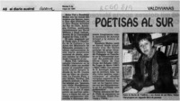 Poetisas al Sur  [artículo].