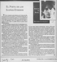 El poeta de los sueños eternos  [artículo] Bernardo Chandía Fica.