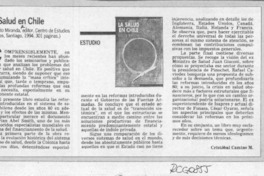 La salud en Chile  [artículo] Cristóbal Camino M.