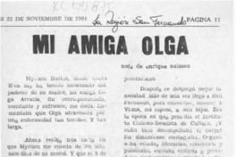 Mi amiga Olga  [artículo] Enrique Neiman.