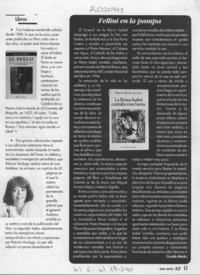 Fellini en la pampa  [artículo] Camilo Marks.