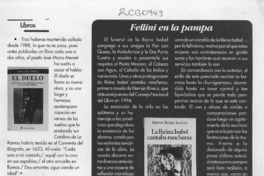 Fellini en la pampa  [artículo] Camilo Marks.