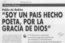 "Soy un país hecho poeta, por la gracia de Dios"  [artículo] Floridor Pérez.