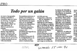 Todo por un galán  [artículo] Hans Ehrmann.