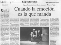 Cuando la emoción es la que manda  [artículo] Alejandra Costamagna.