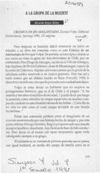 A la grupa de la muerte  [artículo] Ricardo Rojas Behm.