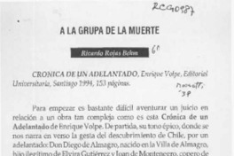 A la grupa de la muerte  [artículo] Ricardo Rojas Behm.