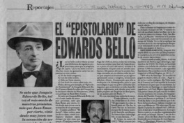 El "Epistolario" de Edwards Bello  [artículo] Luis Sánchez Latorre.