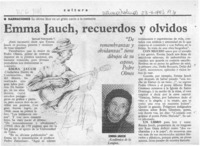Emma Jauch, recuerdos y olvidos  [artículo].