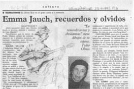 Emma Jauch, recuerdos y olvidos  [artículo].