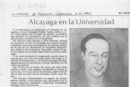 Alcayaga en la Universidad  [artículo] Antonio Pedrals.
