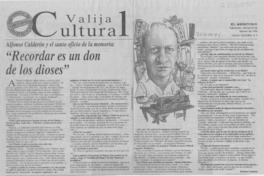 "Recordar es un don de los dioses"  [artículo] Esteban Lousteau.