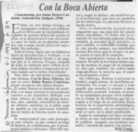 Con la boca abierta  [artículo] H. R. Cortés.