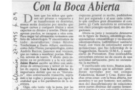 Con la boca abierta  [artículo] Víctor Rojas Farías.