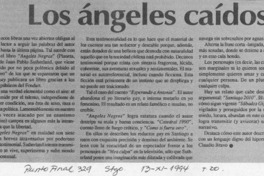 Los ángeles caídos  [artículo] Pepe Arévalo.