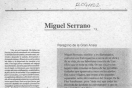 Miguel Serrano  [artículo] Patricio Heim.