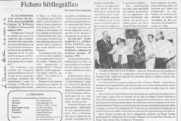 Fichero bibliográfico  [artículo] Carlos René Ibacache.