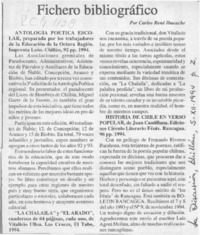 Fichero bibliográfico  [artículo] Carlos René Ibacache.