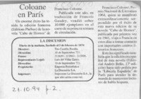 Coloane en París  [artículo].