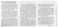 Luis Durand  [artículo] Miguel Laborde.