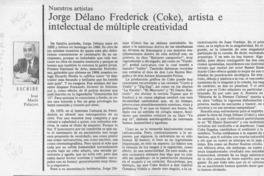Jorge Délano Frederick (Coke), artista e intelectual de múltiple creatividad  [artículo] José María Palacios.