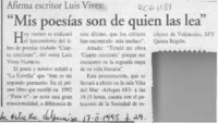 "Mis poesías son de quien las lea"  [artículo].