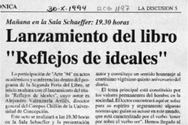 Lanzamiento del libro "Reflejos de ideales"  [artículo].