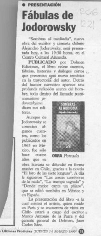 Fábulas de Jodorowsky  [artículo].