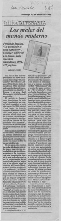 Los males del mundo moderno  [artículo] Mariano Aguirre.