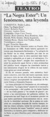 "La negra Ester", un fenómeno, una leyenda  [artículo] Pedro Labra.