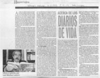 Acerca de los diario de vida  [artículo] Luis Sánchez Latorre.