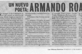 Un nuevo poeta, Armando Roa Vial  [artículo] Hugo Montes Brunet.
