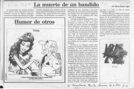 La muerte de un bandido  [artículo] Marino Muñoz Lagos.